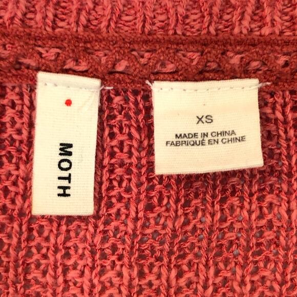 MOTH ANTHROPOLOGIE OMBRÉ WAFFLE KNIT TOP SIZE XS - Picture 6 of 7